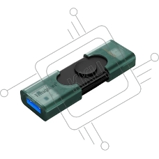 Флешка USB Kingston 128Gb DataTraveler <DTDEG2/128Gb>, USB3.2, Type-C, зеленая