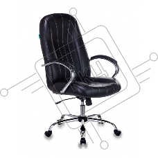 Кресло руководителя Бюрократ T-898SL/BLACK черный, искусственная кожа, крестовина хром