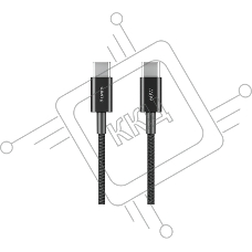 Кабель OLMIO SIMPLE, Type-C - Type-C, 60W 3A, 1.2м, тканевая оплетка, черный