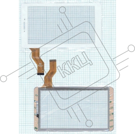 Сенсорное стекло (тачскрин) FM710301KA, белое
