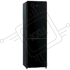 Холодильник Hitachi R-BG410PUC6 GBK черный двухкамерный 215/105л морозилка снизу