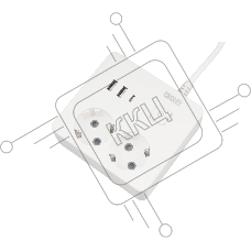 Бытовой удлинитель PowerCube, 2р с/з вык.,3USB, 3500 Вт, 16А, 1.9 м, 3*1,0 (белый) квадрат