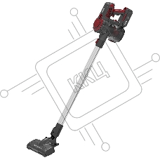 Пылесос вертикальный BBK BV3002 красный/серый, питание от аккумулятора, 150 Вт, уборка сухая, пылесборник 0.8 л, работа от АКБ max 30 мин