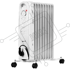 Масляный обогреватель AC ELECTRIC AOH/BM-11BW 2200 (11 секций) белый, 2200 Вт, 27 м2, термостат