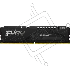 Оперативная память Kingston Fury Beast, DDR5, 16GB (1x16GB), 6400MHz, CL32, с радиатором, чёрный