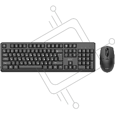 Комплект клавиатура+мышь Acer OCC501 проводной, USB, 1200 DPI, черный