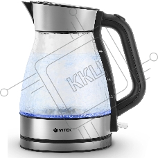 Чайник электрический Vitek VT-8808 1.7л. 2200Вт разноцветный корпус: стекло/металл