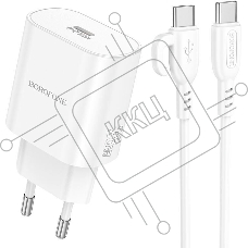 Сетевое зарядное устройство BOROFONE (6941991112270) BA82Aaa 1Type-C 3.0A QC3.0 PD 25W Сетевое зарядное устройство BOROFONE (6941991112270) BA82Aaa 1Type-C 3.0A QC3.0 PD 25W