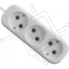 Удлинитель Defender (99277) B230 - 3 роз х 3 м, белый