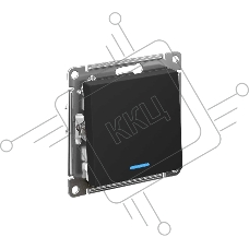 Механизм выключателя 1-кл. AtlasDesign с подсветкой (сх.1а) 10АХ карбон