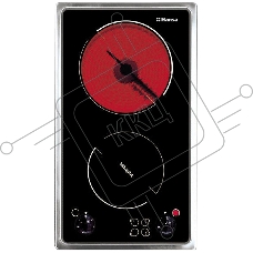 Электрическая варочная поверхность Hansa BHCI35133030, 2 конфорки, стеклокерамика, 3000 Вт