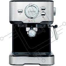 Кофеварка рожковая Vitek VT-1520 серебристый/черный, исп. кофе - молотый, 1.5 л, 850 Вт, 15 Бар