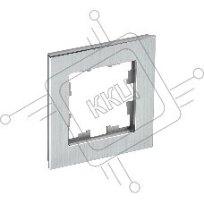 Рамка 1 -местная IEK BRITE РУ-1-1-БрА (BR-M12-M-K47) металл алюминий