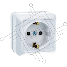 Розетка 1-м BOLLETO с заземл. накл. 7028 бел. ASD / IN HOME 4680005959792