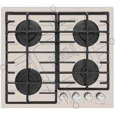 Газовая варочная панель Maunfeld EGHG.64.6CBG/G, 4 конфорки, закаленное стекло, бежевый