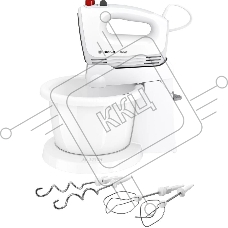 Миксер Bosch MFQ2600G белый, ручной, 375 Вт, 3 л, 4 скорости