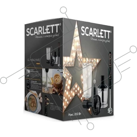 Блендер погружной Scarlett Золотая коллекция SC-HB42M45 800Вт черный/золотистый