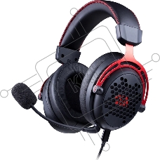 Гарнитура Redragon Diomedes чёрный/красный, проводная, USB / mini jack 3.5 мм