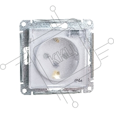 Механизм розетки 1-м СП AtlasDesign AQUA с заземл. защ. шторки с защ. крышкой 16А IP44 белый, SchE ATN440146
