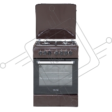 Плита газовая Renova SG6E-BR коричневый, конфорок 4 шт, духовка 70 л, 60 см x 85 см x 60 см