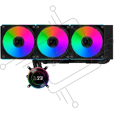 Система жидкостного охлаждения Lian Li HydroShift II LCD-C 360CL Black, 360 мм, 3x120 мм, 200-2600 об/мин, 31 дБ, 4-pin PWM, ЖК-дисплей, ARGB, черный
