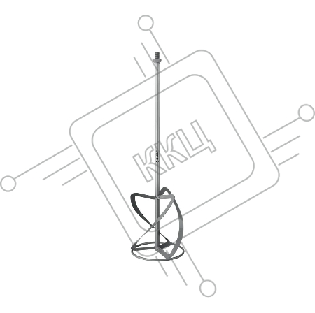 Насадка-миксер, ЗУБР 160 мм М14, для тяжелых растворов