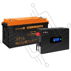 Комплект Источник бесперебойного питания EX295993RUS + батарея 120Aч EX285657RUS 1шт (инвертор, синус, для котла, PF=1, настенный) ExeGate IdealSine SR-1000.LCD.2SH <1000VA/1000W, чистая синусоида, цветной LCD-дисплей, 2*Schuko, крепление настенное, Black
