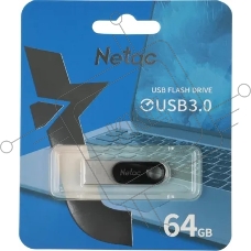 Флешка USB Netac U278 (NT03U278N-128G-32PN), 128Gb, USB 3.0, R/W 110/45, серебристый/черный