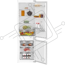 Встраиваемый холодильник Hotpoint HBH 18 белый двухкамерный 193/69л морозилка снизу