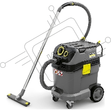 Пылесос строительный Karcher NT 40/1 Tact Te L (1.148-311.0) серый/желтый, 1380 Вт, уборка сухая/влажная, пылесборник контейнер/фильтр-мешок, 40 л