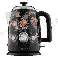 Чайник электрический GARLYN Flower Grace K-400 черный