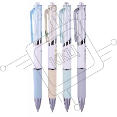 Ручка гелевая автоматическая Deli S11 ассорти, d=0.5мм, черные чернила, резиновая манжета