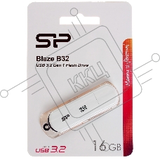 Флешка USB Silicon Power Blaze B32 16 Gb USB 3.2 SP016 GbUF3B32V1W белый Флешка USB Silicon Power Blaze B32 16 Gb USB 3.2 SP016 GbUF3B32V1W белый
