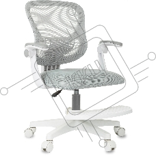 Кресло детское Бюрократ Burokids 3 серый, крестов. пластик, подст. для ног, пластик белый Кресло детское Бюрократ Burokids 3 серый, крестов. пластик, подст. для ног, пластик белый