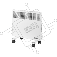 Конвектор MTX КМ-1000.1 белый, 1000 Вт, 15 м2, термостат