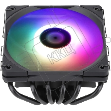 Кулер для процессора Thermalright AXP-120 X67 Black Argb (4-pin PWM, 52mm, Ni/Cu, 6x6mm, ARGB, 1x120mm, 59CFM, 26.1dBA, 1800RPM, S: 1851/1700/1200/115X, 2011, 2066, AM5/AM4, black)