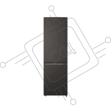 Холодильник Candy CFN6200BO черный обсидиан двухкамерный 243/91л морозилка снизу, No Frost