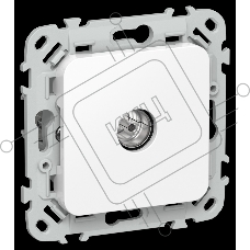 Розетка TV экранированная проходная тип M РТВм-1-1-2-ФлБ белый FLITE