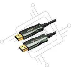 Кабель HDMI Wize [AOC-HM-HM-15M] оптический, 15 м, 4K/60HZ 4:4:4, v.2.0, ARC, 19M/19M, HDCP 2.2, Ethernet, черный, коробка