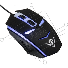 Мышь проводная Nakatomi MOG-02U черный, 1600 dpi, USB, кнопки - 5
