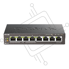 Коммутатор D-Link DGS-1008P/F3A, 8×1 Гбит/с, неуправляемый