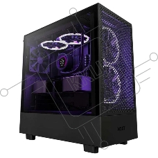 Компьютерный корпус без блока питания Case NZXT H5 Flow RGb, Midi-Tower, TG, 3x120мм RGb + 1x120мм, 1xUSB-A 3.2 + 1xUSB-C 3.2, E-ATX, ATX, mATX, mITX черный