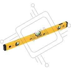 Уровень алюминиевый Denzel магнит., фрезерованный, 3 глазка (1 зеркал.), 0,5 мм/м, 600 мм