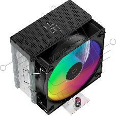 Кулер для процессора Ocypus Gamma A40 BK ARGB Digital, 100мм ARGB FAN, Top Display Panel, 4 HEAT PIPES, 4-PIN PWM, 600-2400 RPM, 29.5DBA, HYDRO BEARING, LGA115X/1200/1700/18XX, AM4/AM5