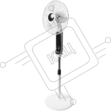 Вентилятор напольный Electrolux EFF-901N, черный/белый