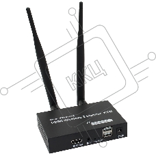 Удлинитель ORIENT VE054, WiFi HDMI KVM Extender (Tx+Rx), HDMI+USB беспроводной удлинитель до 200 м, HDMI 1.3, 1080p@60Hz, HDCP1.2, передача ИК сигнала управления , питание от внешних БП, метал. корпус  (31372)