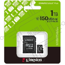 Флеш карта microSDXC 1Tb Kingston SDCS3/1Tb Canvas Select Plus + adapter
