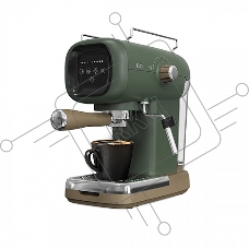Кофеварка эспрессо BQ CM2005 зеленый, исп. кофе - молотый, 0.6 л, 1100 Вт, 20 Бар.