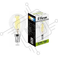 Лампа светодиодная Feron LB-511 (38014) 11 вт Е14 белый шар FILAMENT