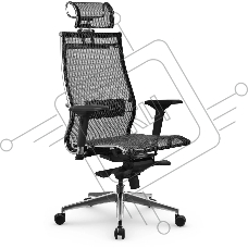 Кресло Метта Samurai S-3.051 MPES эко.кожа/сетка с подголов. крестов. металл хром